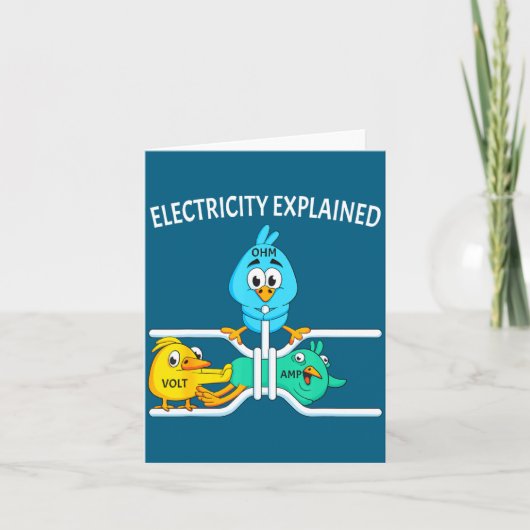 Funny Electrician For Men Women Electricity Engine Karte (Vorderseite)