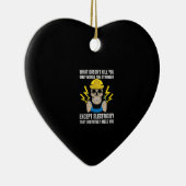 Funny Electrician Gift Electrical Engineer Keramik Ornament (Rechts)