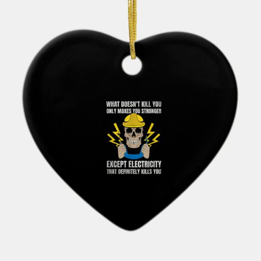 Funny Electrician Gift Electrical Engineer Keramik Ornament (Vorne)