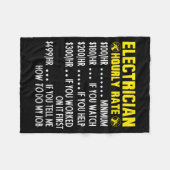 Funny Electrician Hourly Rate Pricing Chart  Fleecedecke (Vorderseite (Horizontal))