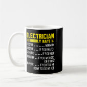 Funny Electrician Hourly Rate Pricing Chart Kaffeetasse (Links)