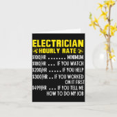 Funny Electrician Hourly Rate Pricing Chart  Karte (Gelbe Blume)