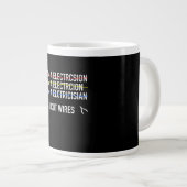 Funny Electrician Shirt, ich schneiden Wires Jumbo-Tasse (Vorderseite Rechts)