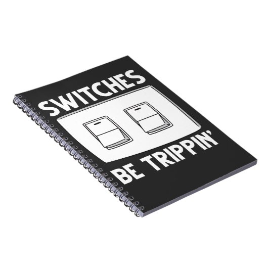 Funny Electrician Switches Electrical Engineering Notizblock (Rechte Seite)