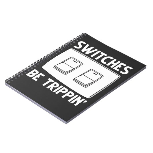 Funny Electrician Switches Electrical Engineering Notizblock (Linke Seite)