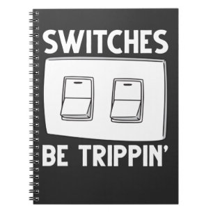 Funny Electrician Switches Electrical Engineering Notizblock