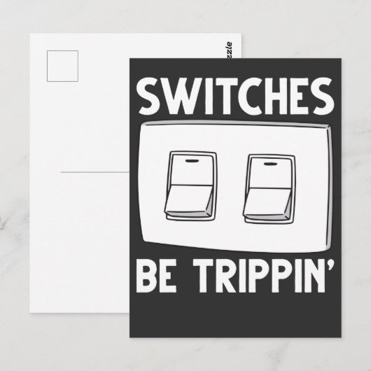 Funny Electrician Switches Electrical Engineering Postkarte (Vorne/Hinten)