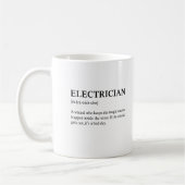 Funny Electrician Technical Meaning Description Kaffeetasse (Links)