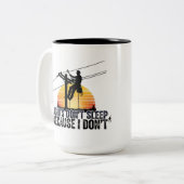 Funny Electrician & Utility Worker Gift Idea Zweifarbige Tasse (Vorderseite Links)