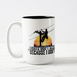 Funny Electrician & Utility Worker Gift Idea Zweifarbige Tasse