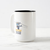 Funny Electrician Utility Worker Gift Zweifarbige Tasse (Vorderseite Links)