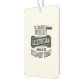 Funny Electrician Vintage Engraving Quote Design Autolufterfrischer (Links)