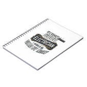 Funny Electrician Vintage Engraving Quote Design Notizblock (Linke Seite)