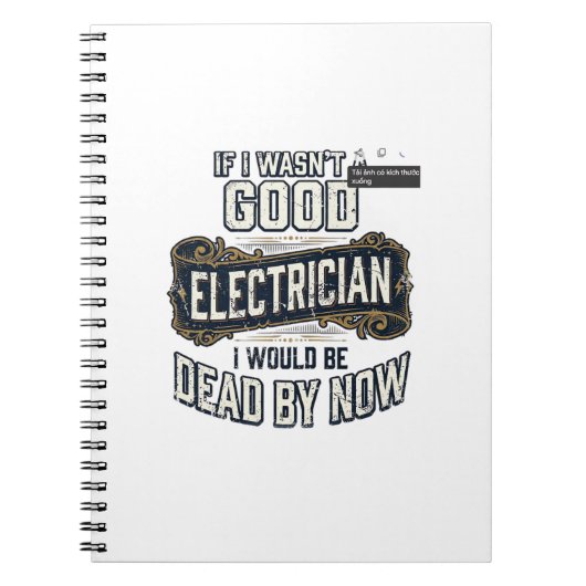 Funny Electrician Vintage Engraving Quote Design Notizblock (Vorderseite)
