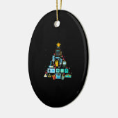 Funny Electrician Weihnachtsbaum Keramik Ornament (Links)