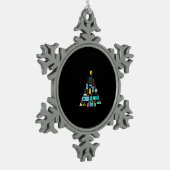 Funny Electrician Weihnachtsbaum Schneeflocken Zinn-Ornament (Links)