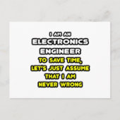 Funny Electronics Engineer T - Shirt und Geschenke Postkarte (Vorderseite)