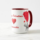 Funny Elefant Liebe Herzchen Valentines Tasse (VorderseiteRechts)