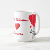 Funny Elefant Liebe Herzchen Valentines Tasse (VorderseiteRechts)