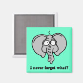 Funny Elefant Magnet (Vorderseite/Rückseite)