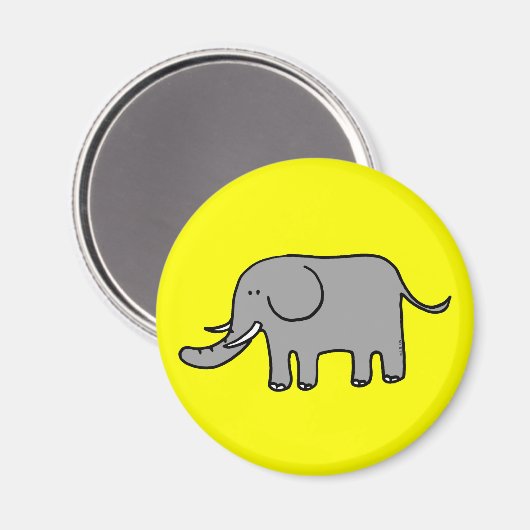 Funny Elefant Magnet (Vorderseite/Rückseite)