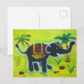 Funny elefant postkarte (Vorne/Hinten)