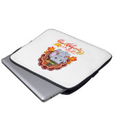Funny Elefant Türkei glücklich Thanksgiving Laptopschutzhülle (Vorne Knopf)