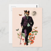 Funny Elegant Cat Postkarte (Vorne/Hinten)