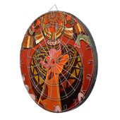 Funny Elegant Giraffe Accessorized African Style Dartscheibe (Vorderseite rechts)