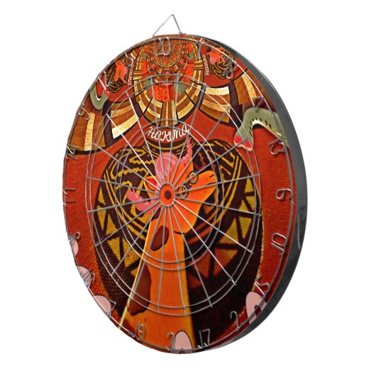 Funny Elegant Giraffe Accessorized African Style Dartscheibe (Vorderseite rechts)