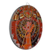 Funny Elegant Giraffe Accessorized African Style Dartscheibe (Vorderseite Links)