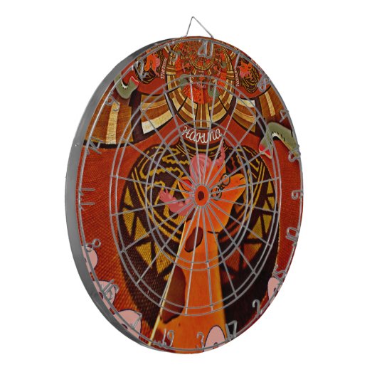 Funny Elegant Giraffe Accessorized African Style Dartscheibe (Vorderseite Links)