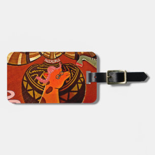 Funny Elegant Giraffe Accessorized African Style Gepäckanhänger