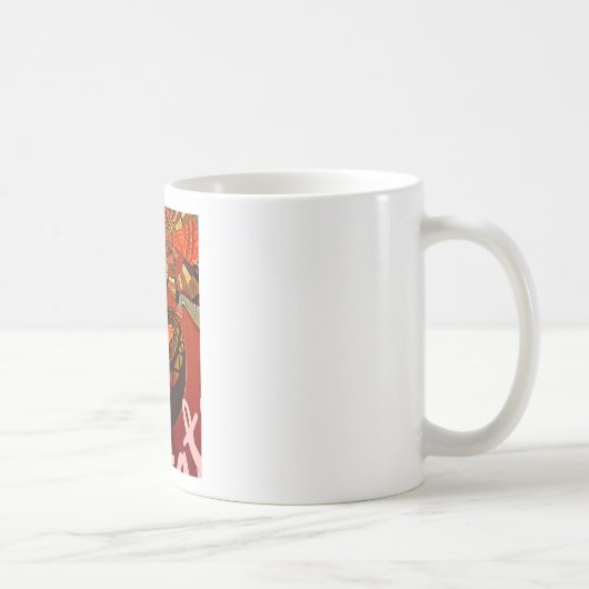 Funny Elegant Giraffe Accessorized African Style Kaffeetasse (Rechts)