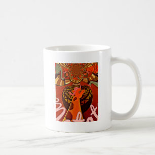 Funny Elegant Giraffe Accessorized African Style Kaffeetasse