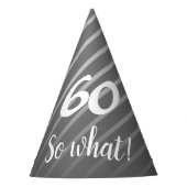 Funny Elegant Gray Stripe Pattern Man 60 Geburtsta Partyhütchen (Vorderseite)