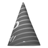 Funny Elegant Gray Stripe Pattern Man 60 Geburtsta Partyhütchen (Rechts)