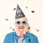 Funny Elegant Gray Stripe Pattern Man 70 Geburtsta Partyhütchen