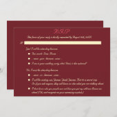 Funny Elegant Personalisiert Wedding RSVP Einladun Einladung (Vorne/Hinten)