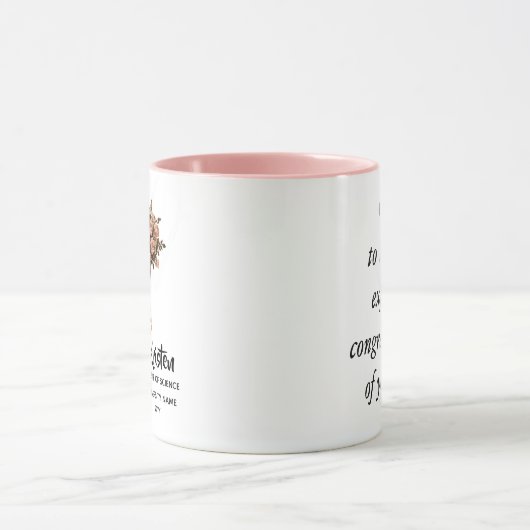 Funny Elegant Personalisierter Abschluss Geschenk  Tasse (Zentrum)