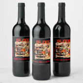 Funny Elegant Tiger Blut Weinetikett (Flaschen)