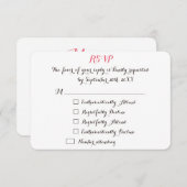 Funny Elegante Custom Wedding UAWG Invitation Card RSVP Karte (Vorne/Hinten)