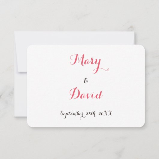 Funny Elegante Custom Wedding UAWG Invitation Card RSVP Karte (Rückseite)