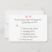 Funny Elegante Custom Wedding UAWG Invitation Card RSVP Karte (Vorderseite)