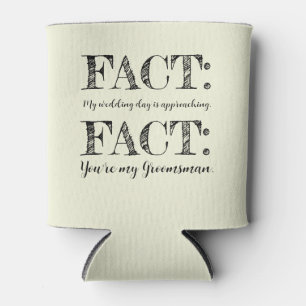 Funny & Elegante Fact Trauzeuge Vorschlag Beige Dosenkühler