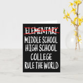Funny Elementary School Abschluss 6. Klasse Gradu Karte (Gelbe Blume)