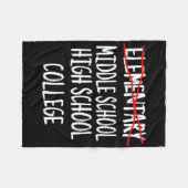 Funny Elementary School Abschluss T-Shirt 6. Klass Fleecedecke (Vorderseite (Horizontal))