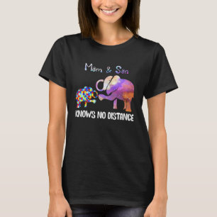 Funny Elephant Autismus Mutter und Sohn weiß nicht T-Shirt