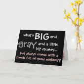 Funny Elephant bekommen Brunnen-Karte, gut Ephant! Karte (Gelbe Blume)