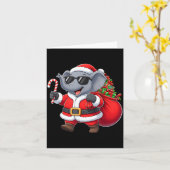 Funny Elephant Christmas Santa Outfit Xmas Boys Gi Karte (Gelbe Blume)
